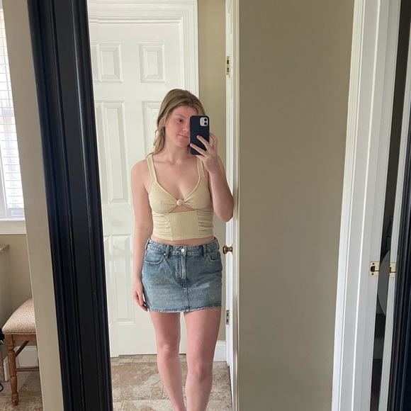 Urban Outfitters Tops - Urban outfitters cut out top - tan